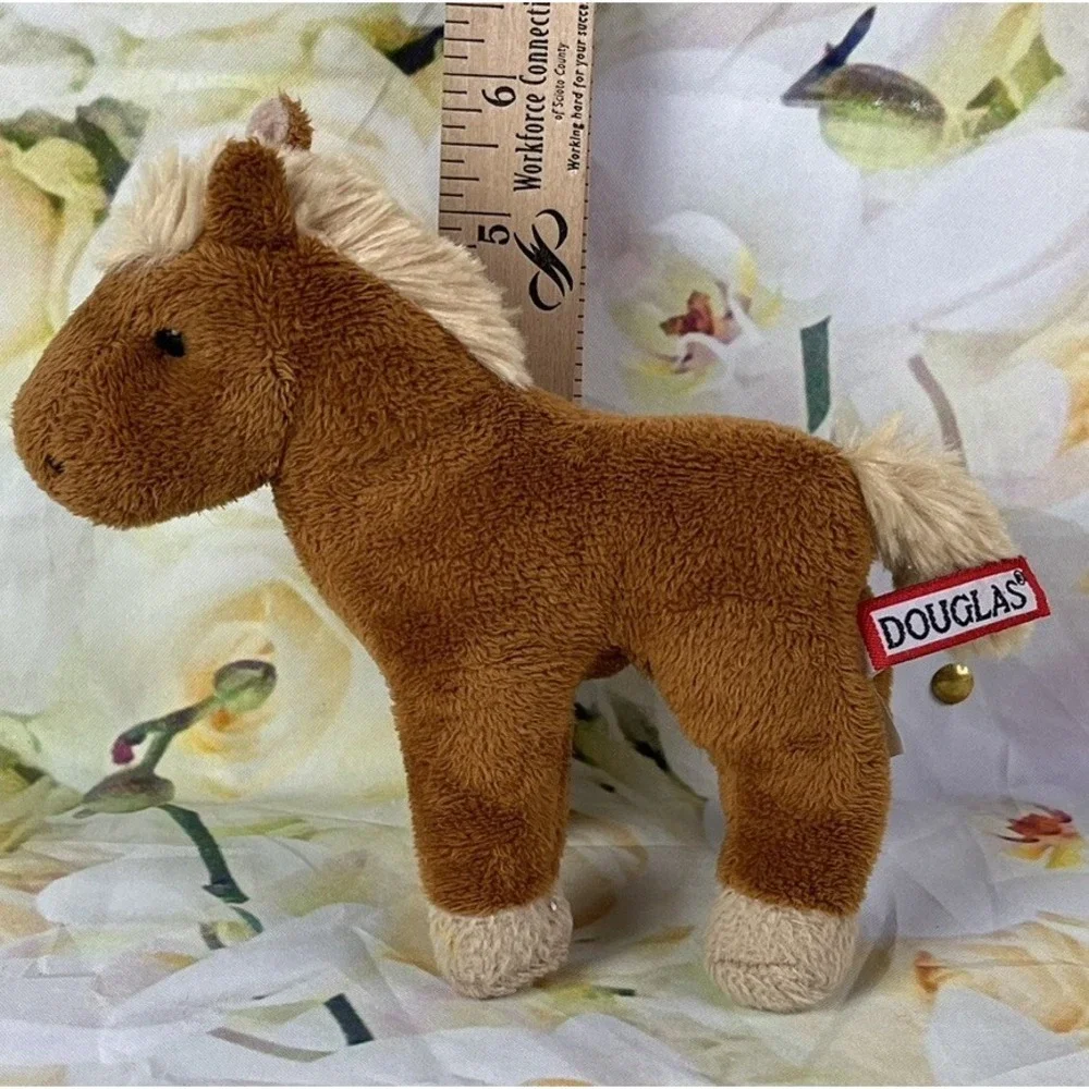 Douglas Pony Horse Cuddle Toys Plush #9985H Standing Stuffed Animal Brown 2017